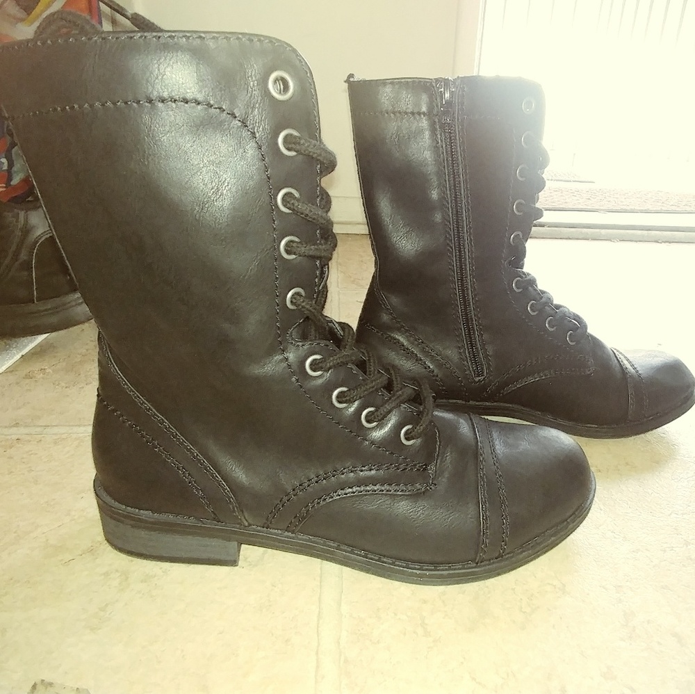 Black Combat boots